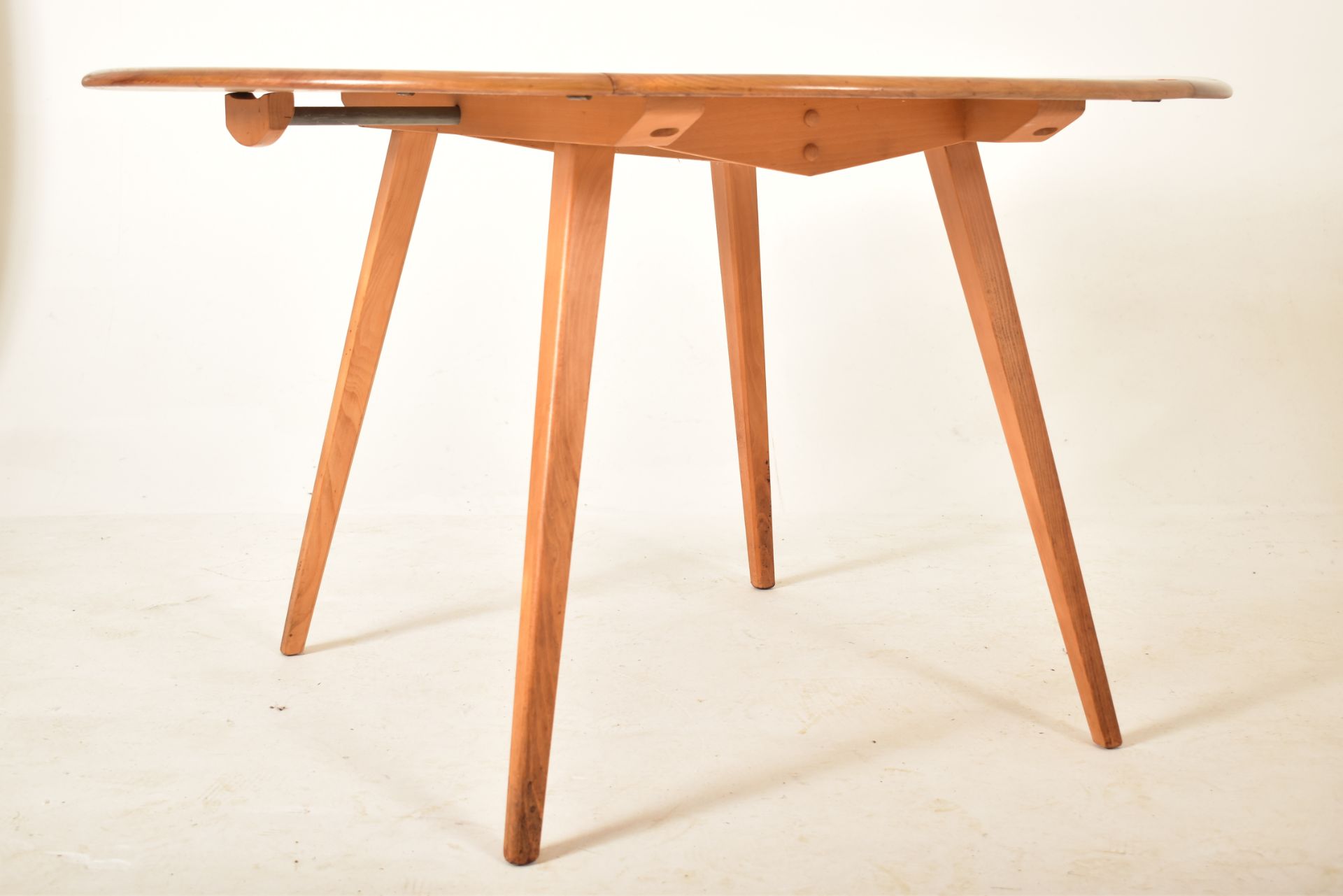 ERCOL - VINTAGE LIGHT BEECH & ELM DROP LEAF DINING TABLE - Image 2 of 8