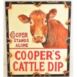 COOPER'S CATTLE DIP - OIL ON BOARD ARTIST IMPRESSION OF A SIGN