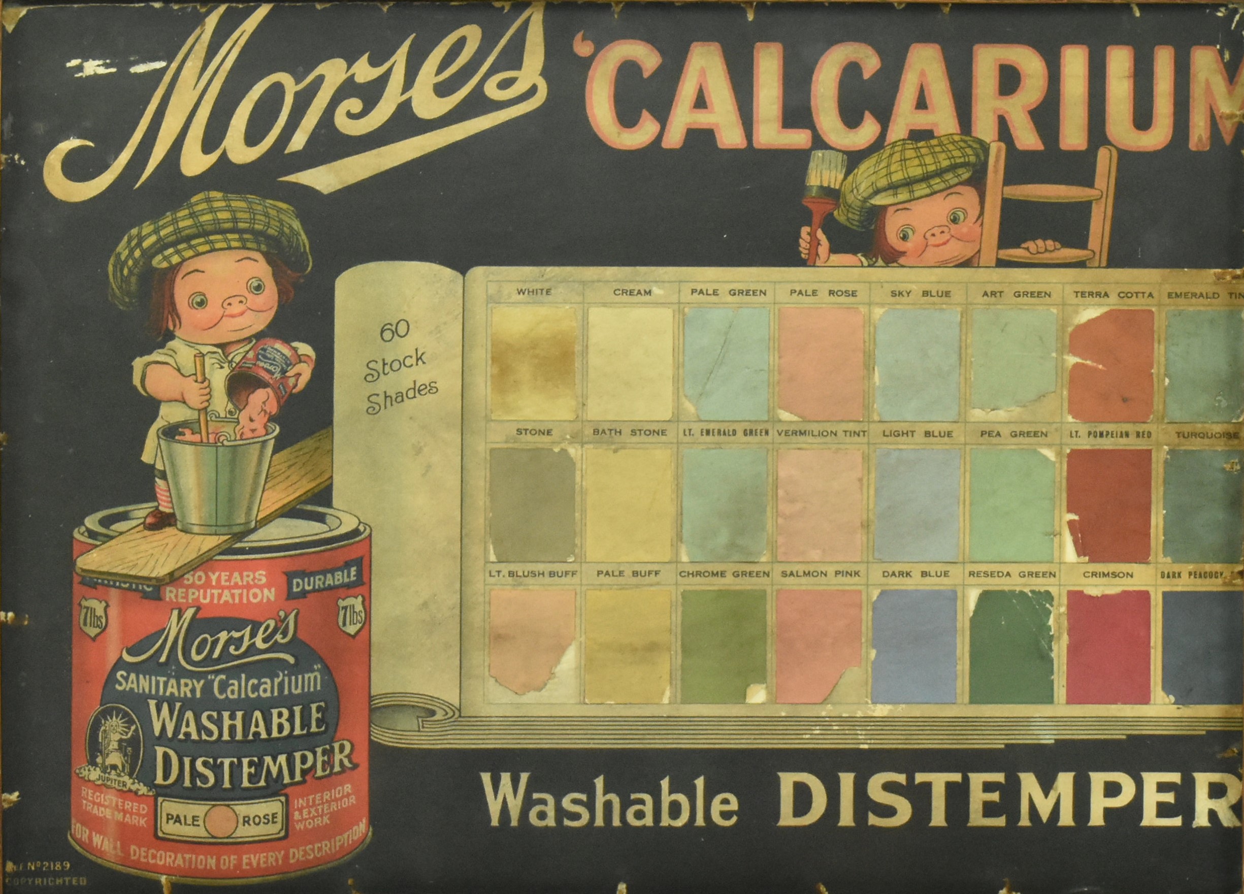 MORSES CALCARIUM - EARLY 20TH CENTURY SHOWCARD SHOP SIGN