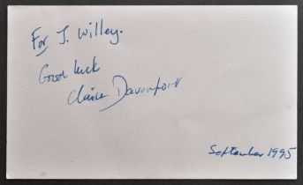 STAR WARS - CLAIRE DAVENPORT (1933-2002) - SIGNED CARD