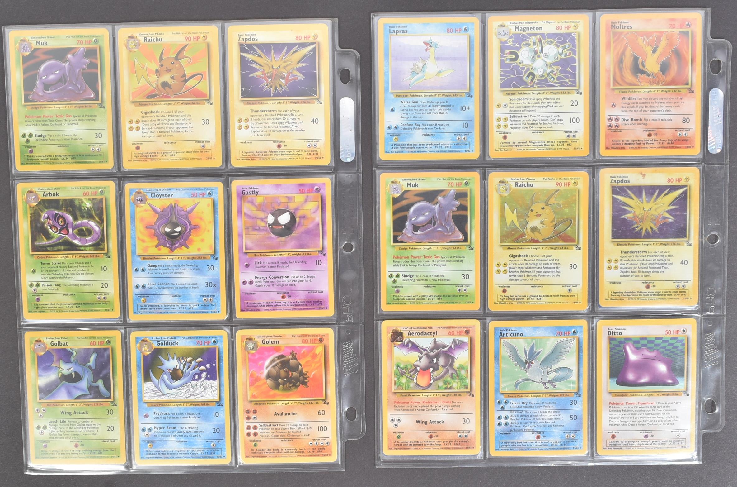 POKEMON TRADING CARD GAME - COMPLETE SET OF POKEMON WIZARDS OF THE COAST FOSSIL SET - Image 4 of 11
