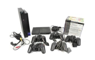 RETRO GAMING - SONY PLAYSTATION 2 BUNDLE WITH GAMES