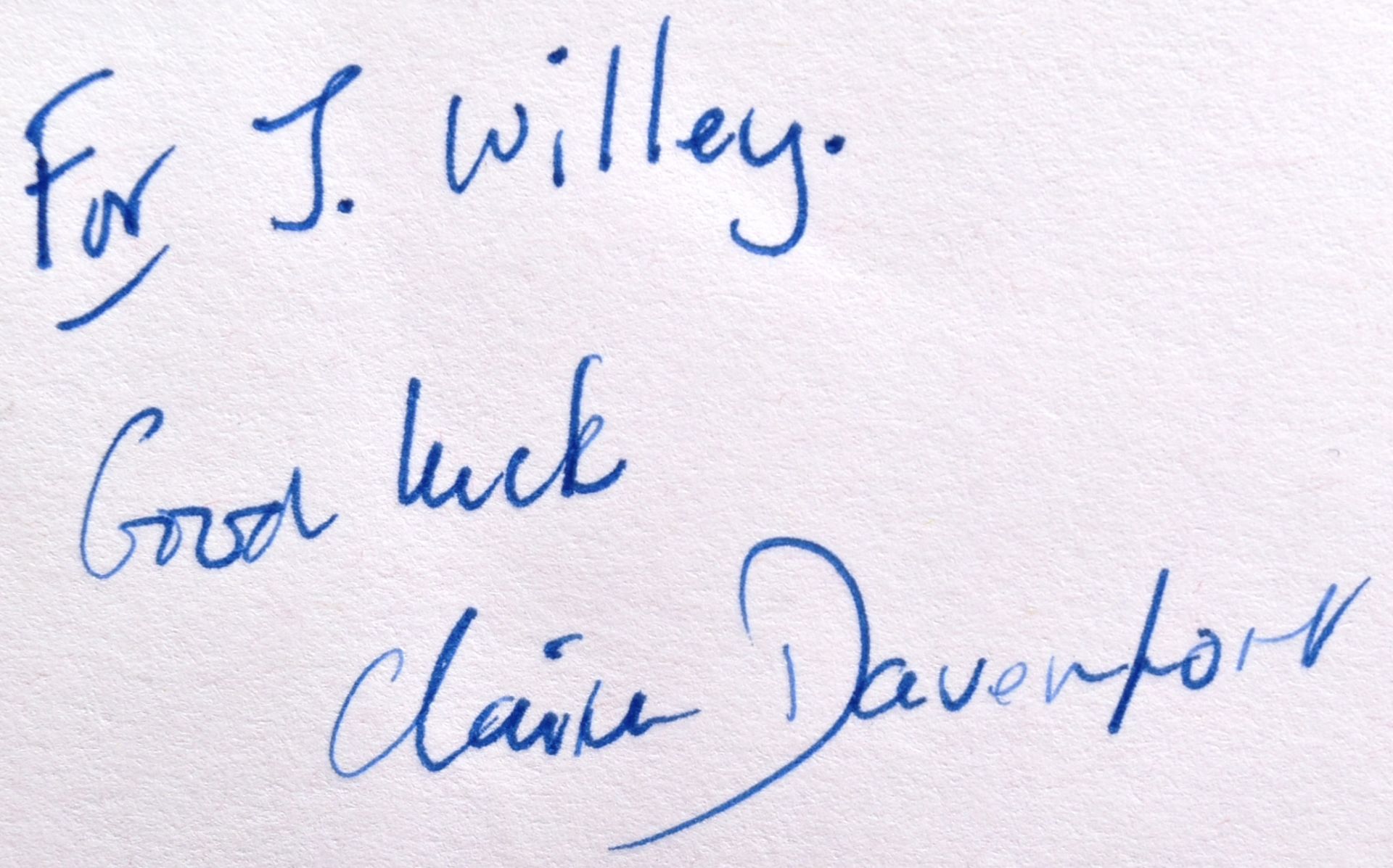 STAR WARS - CLAIRE DAVENPORT (1933-2002) - SIGNED CARD - Bild 2 aus 2
