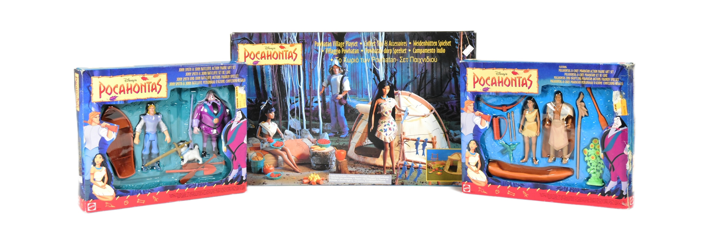 RETRO TOYS - VINTAGE MATTEL POCAHONTAS PLAYSETS