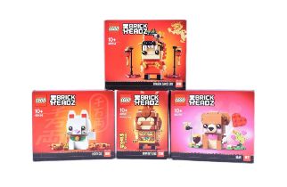 LEGO - BRICKHEADZ - BEAR, LUCKY CAT, DRAGON DANCE GUY & MONKEY KING