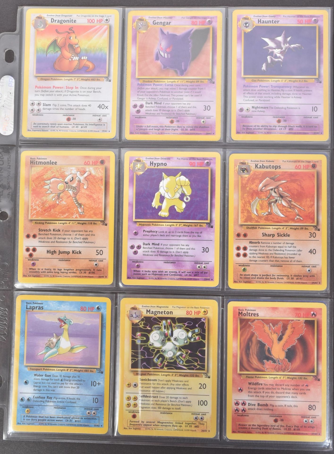 POKEMON TRADING CARD GAME - COMPLETE SET OF POKEMON WIZARDS OF THE COAST FOSSIL SET - Bild 2 aus 11