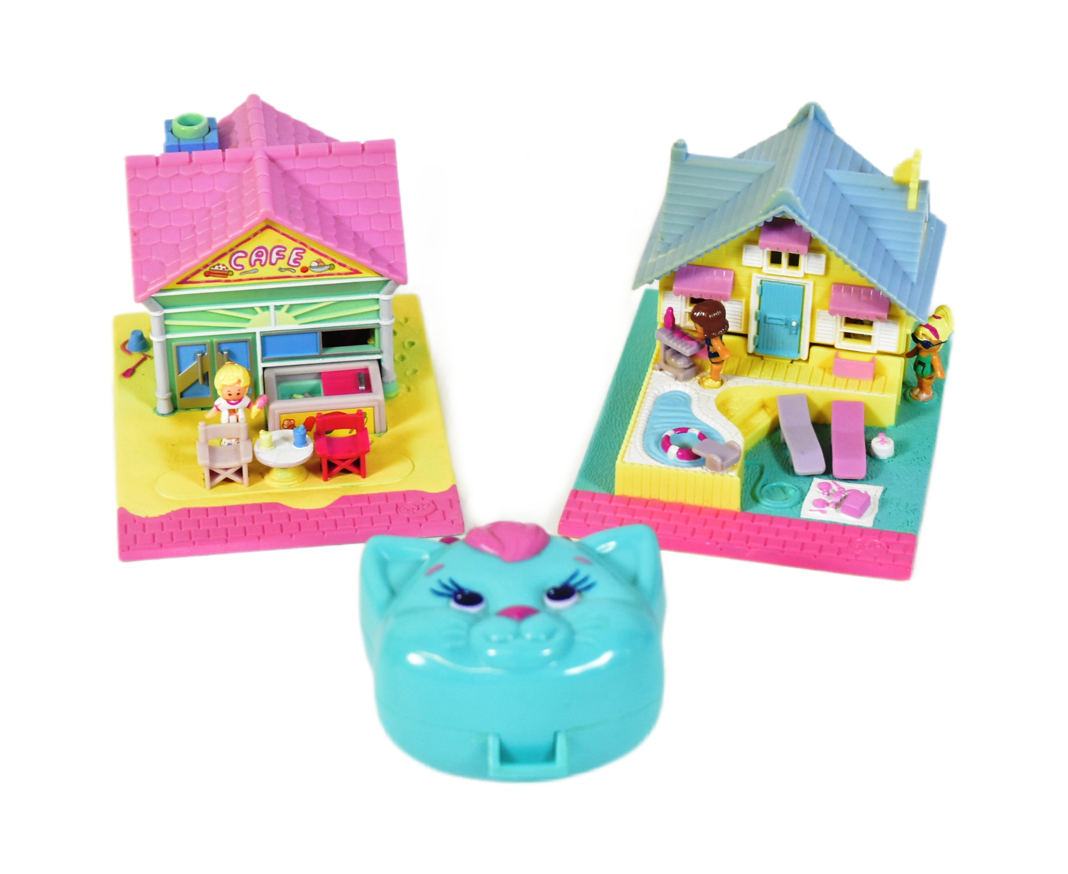 POLLY POCKET - X3 VINTAGE BLUEBIRD POLLY POCKET PLAYSETS