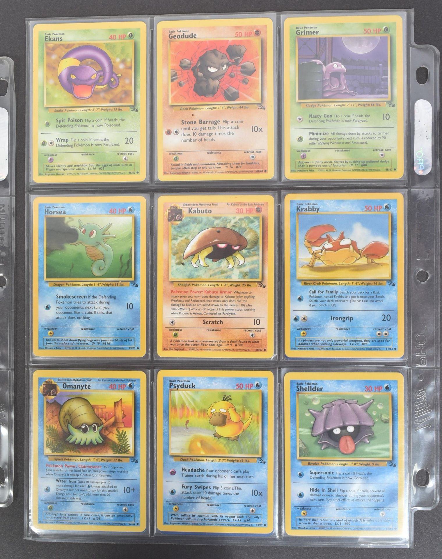 POKEMON TRADING CARD GAME - COMPLETE SET OF POKEMON WIZARDS OF THE COAST FOSSIL SET - Bild 11 aus 11