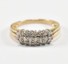 9CT GOLD & DIAMOND CLUSTER RING