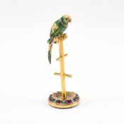 ROTHSCHILD 18CT GOLD RUBY & EMERALD PARROT WAX SEAL