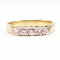 GOLD & DIAMOND FIVE STONE RING