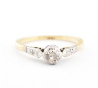 18CT PLATINUM & DIAMOND SOLITAIRE RING