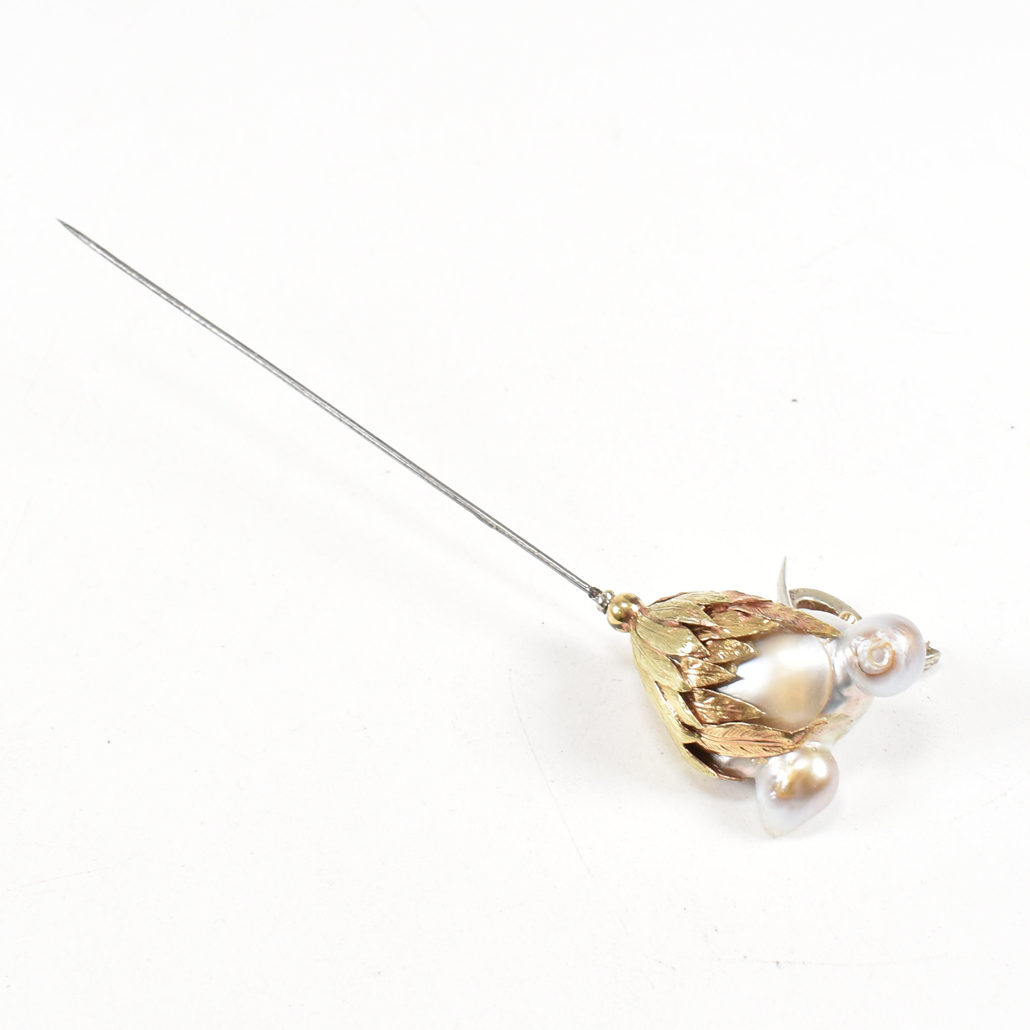 18CT GOLD & PEARL ELEPHANT HAT PIN - Image 3 of 11