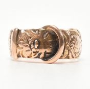 ANTIQUE HALLMARKED 9CT ROSE GOLD BUCKLE RING