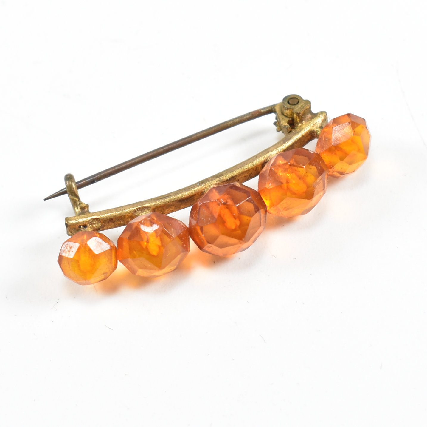 19TH CENTURY VICTORIAN AMBER BEAD NECKLACES & BROOCH PIN SET - Image 5 of 8