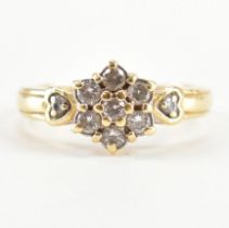 HALLMARKED 18CT GOLD & DIAMOND CLUSTER RING