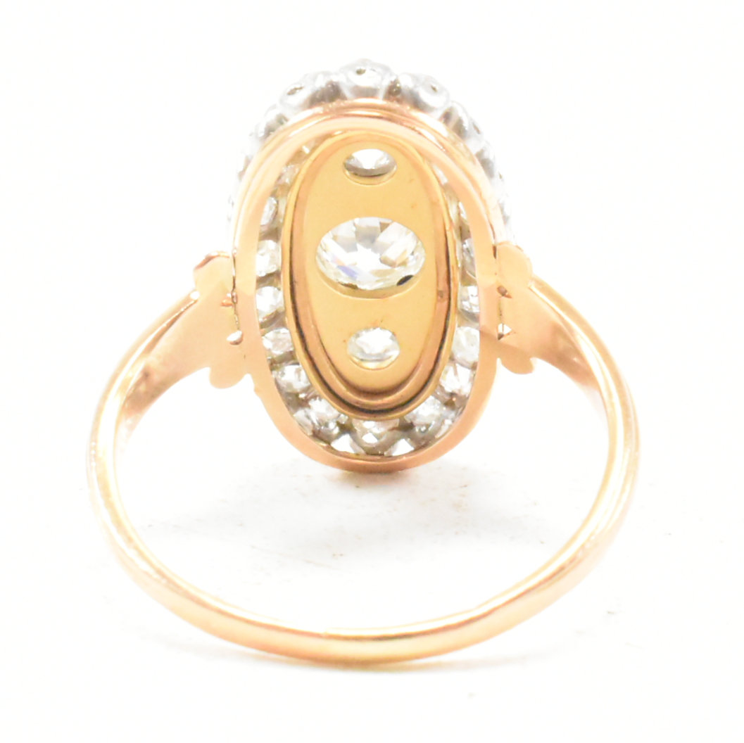 DIAMOND & ENAMEL SET GOLD FLEUR DE LYS PLAQUE RING - Image 3 of 6