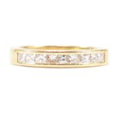 HALLMARKED 18CT GOLD HALF ETERNITY RING