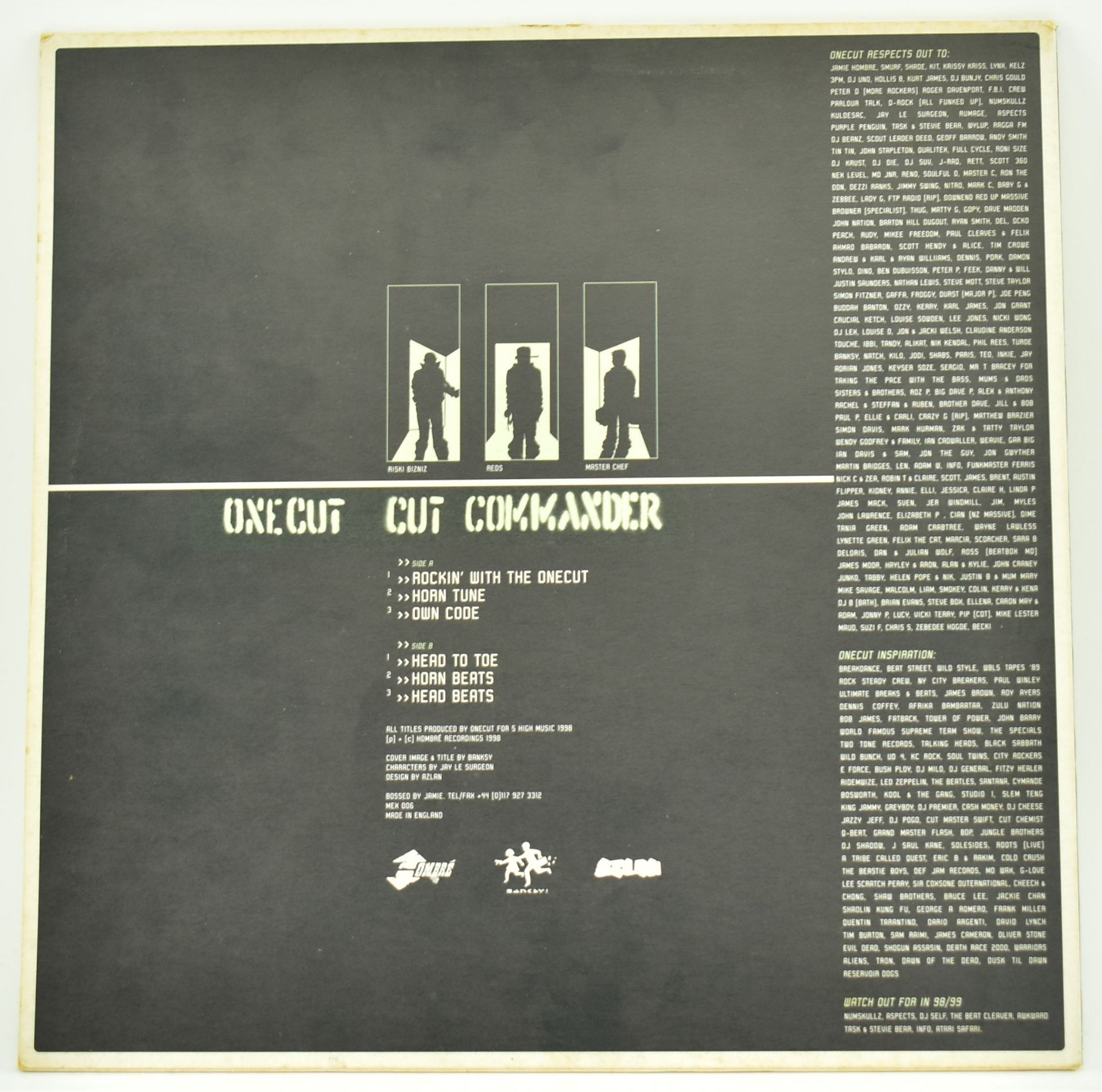 ONECUT - CUT COMMANDER, 1998 - BANKSY'S FIRST COVER ARTWORK - Bild 2 aus 4