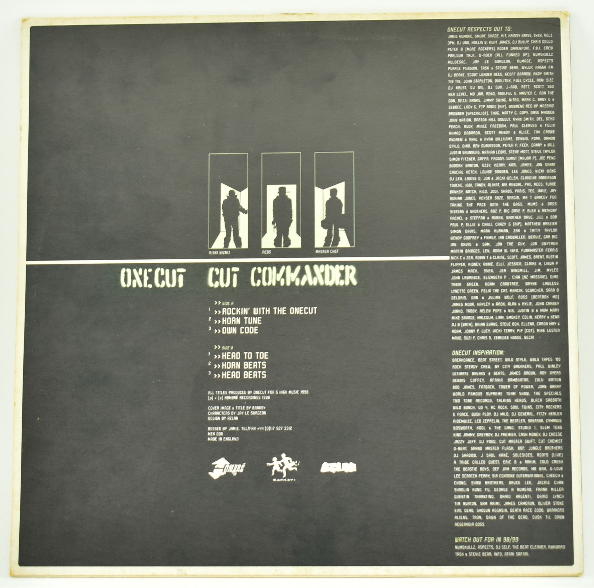 ONECUT - CUT COMMANDER, 1998 - BANKSY'S FIRST COVER ARTWORK - Image 2 of 4