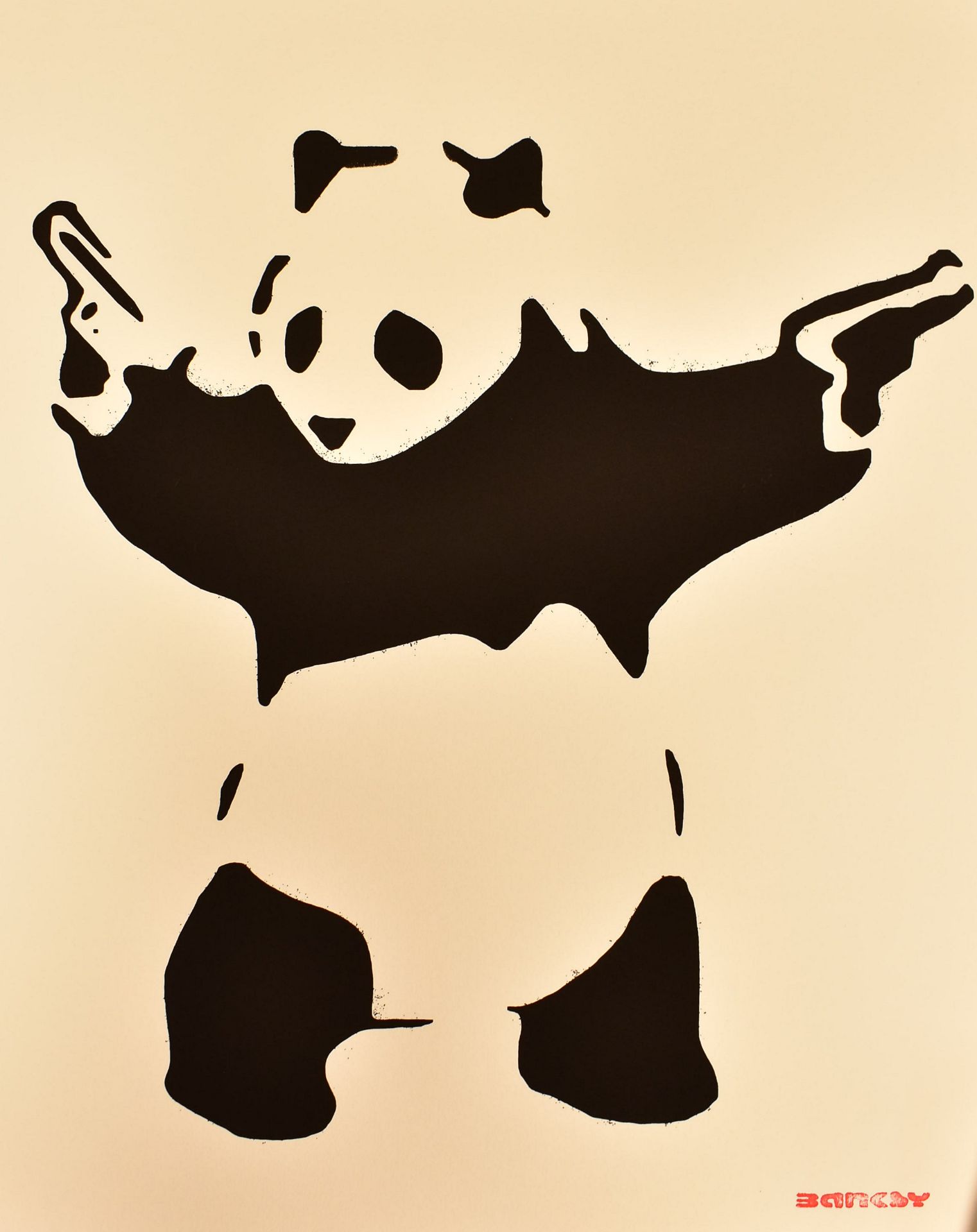 BANKSY WEST COUNTRY PRINCE - PANDA WITH GUNS PRINT