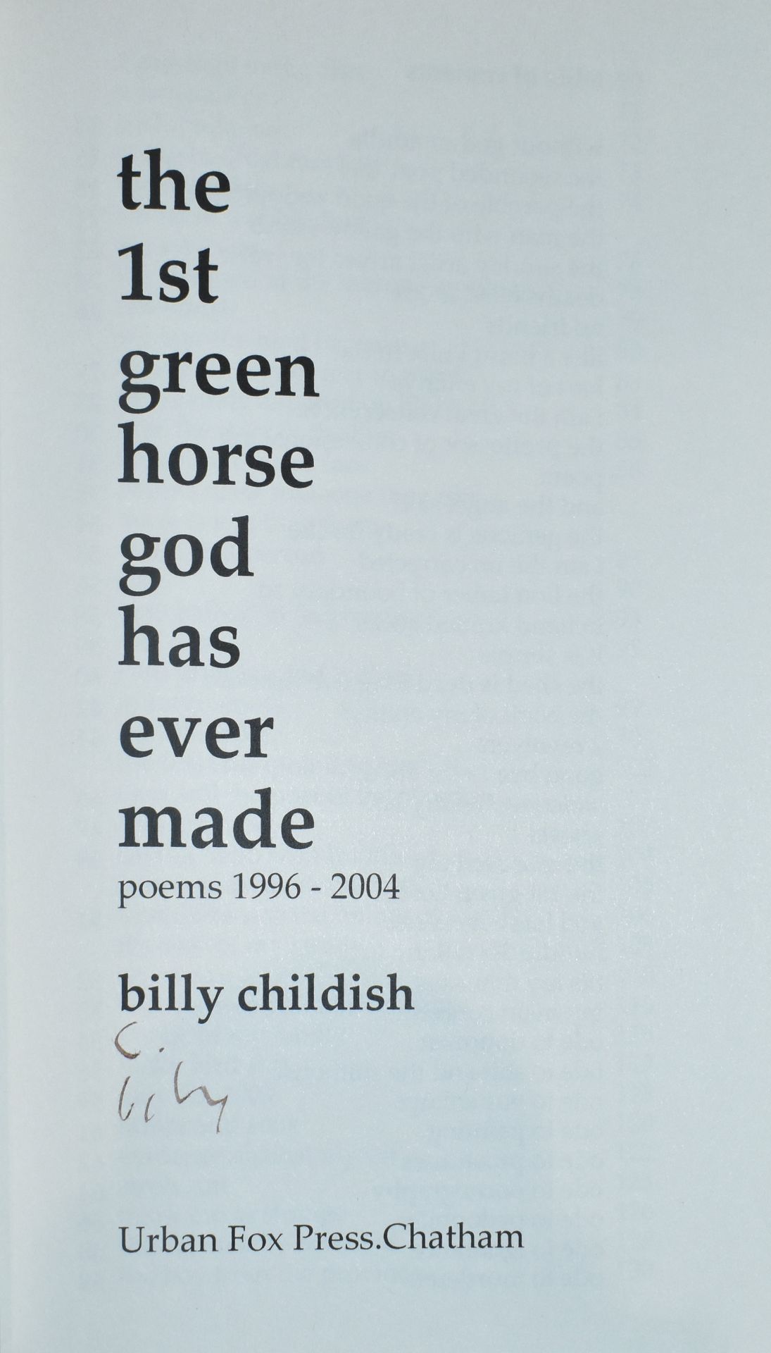 THE 1ST GREEN HORSE GOD HAS EVER MADE - SIGNED BY CHILDISH - Bild 2 aus 4