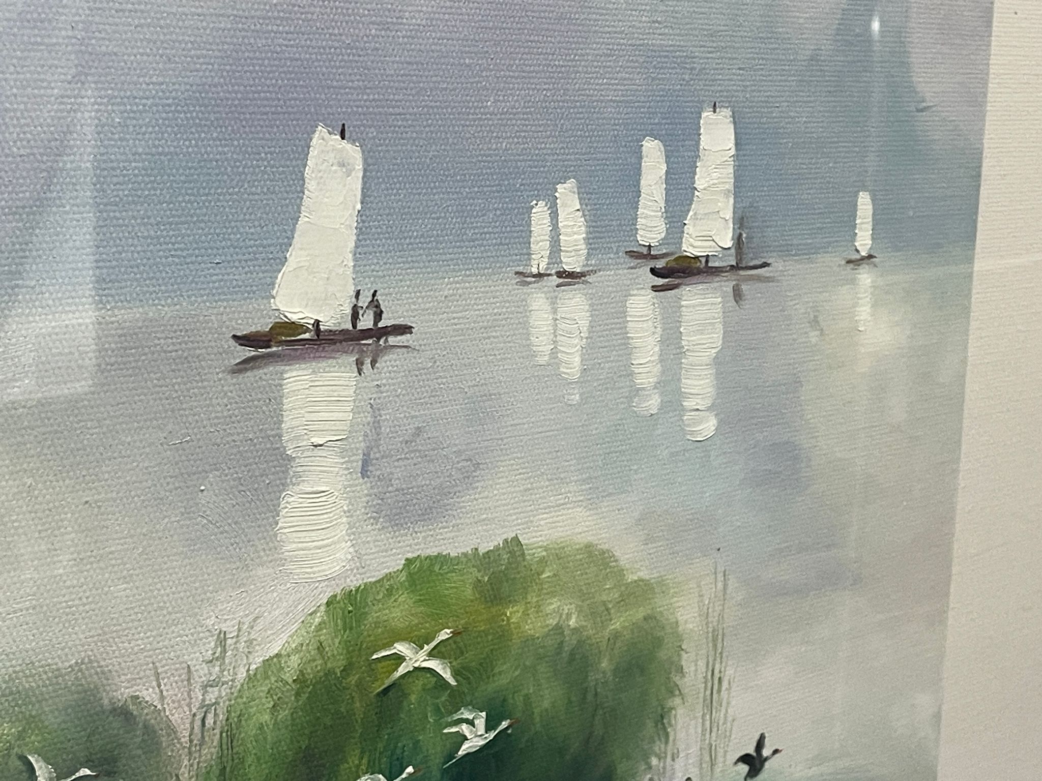 WU GUANZHONG - BOATS ON A LAKE 湖上帆景 - Image 3 of 6