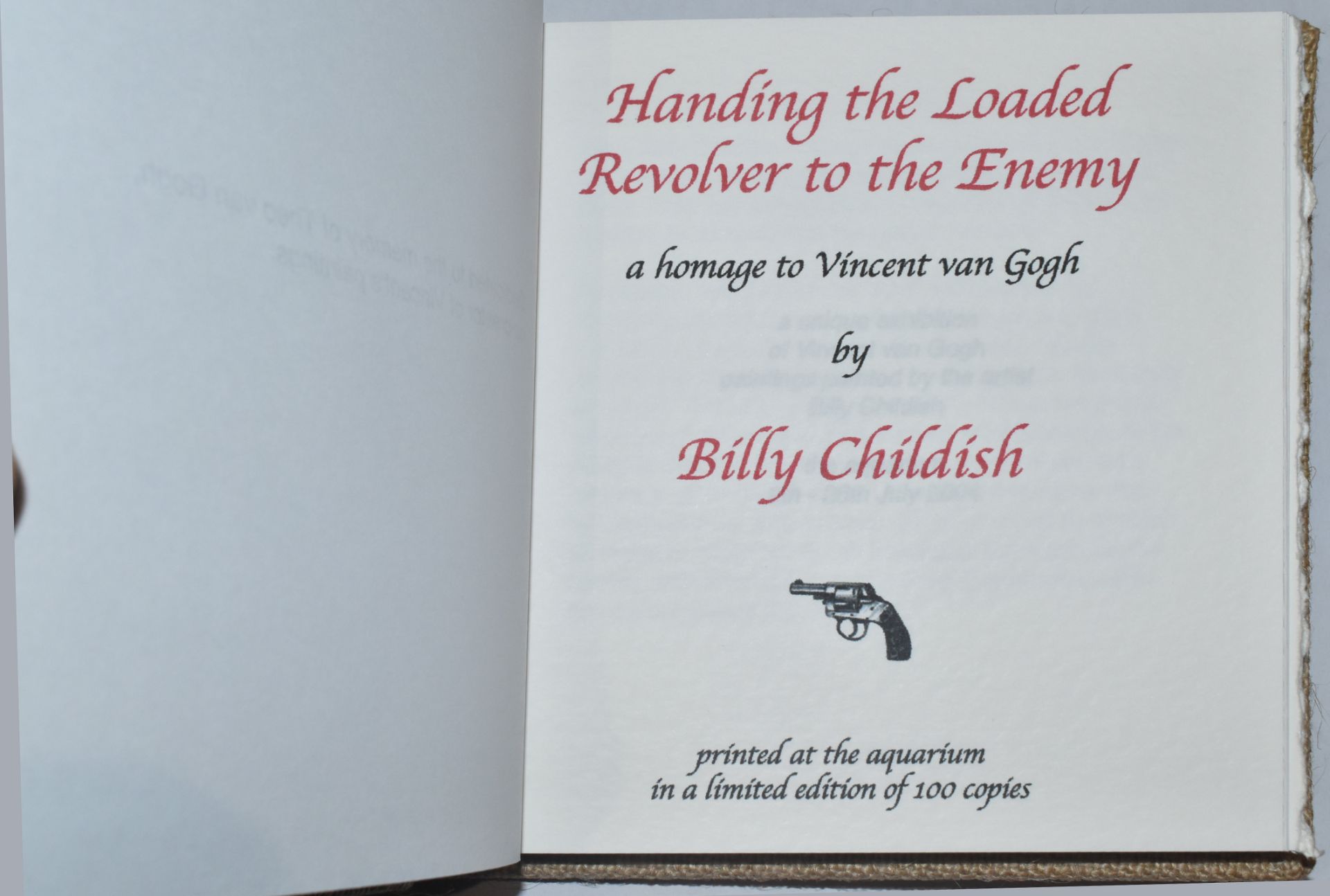 HANDLING THE LOADED REVOLVER TO THE ENEMY - BILLY CHILDISH - Image 5 of 9