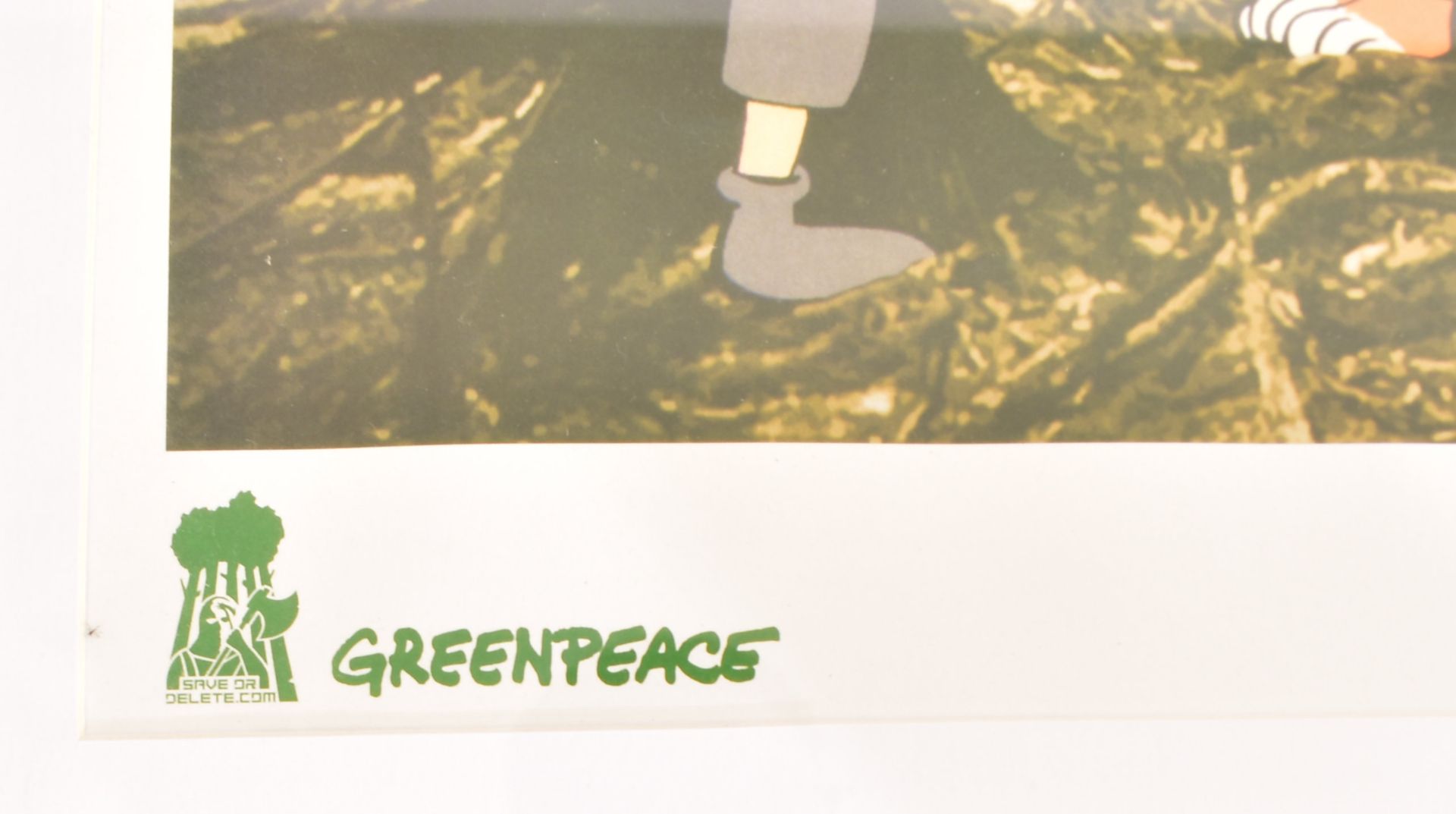AFTER BANKSY (B. 1973) - SAVE AND DELETE GREEN PEACE POSTER - Image 6 of 7