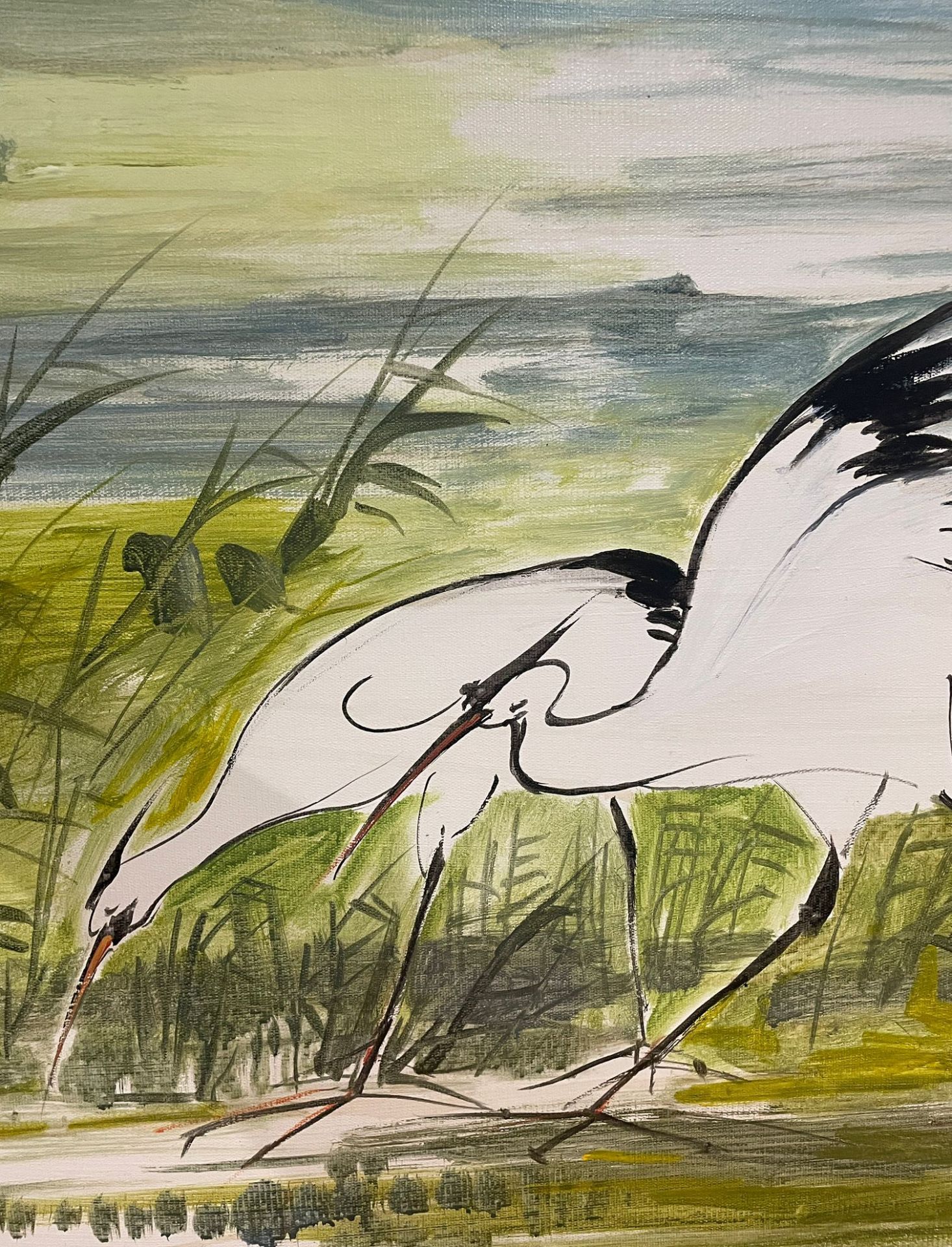 LIN FENGMIAN 林风眠 (1900-1991) - PAIR OF HERONS 双鹭 - Bild 6 aus 8