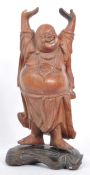19TH CENTURY CHINESE WOODEN CARVED HO TAI BUDDHA