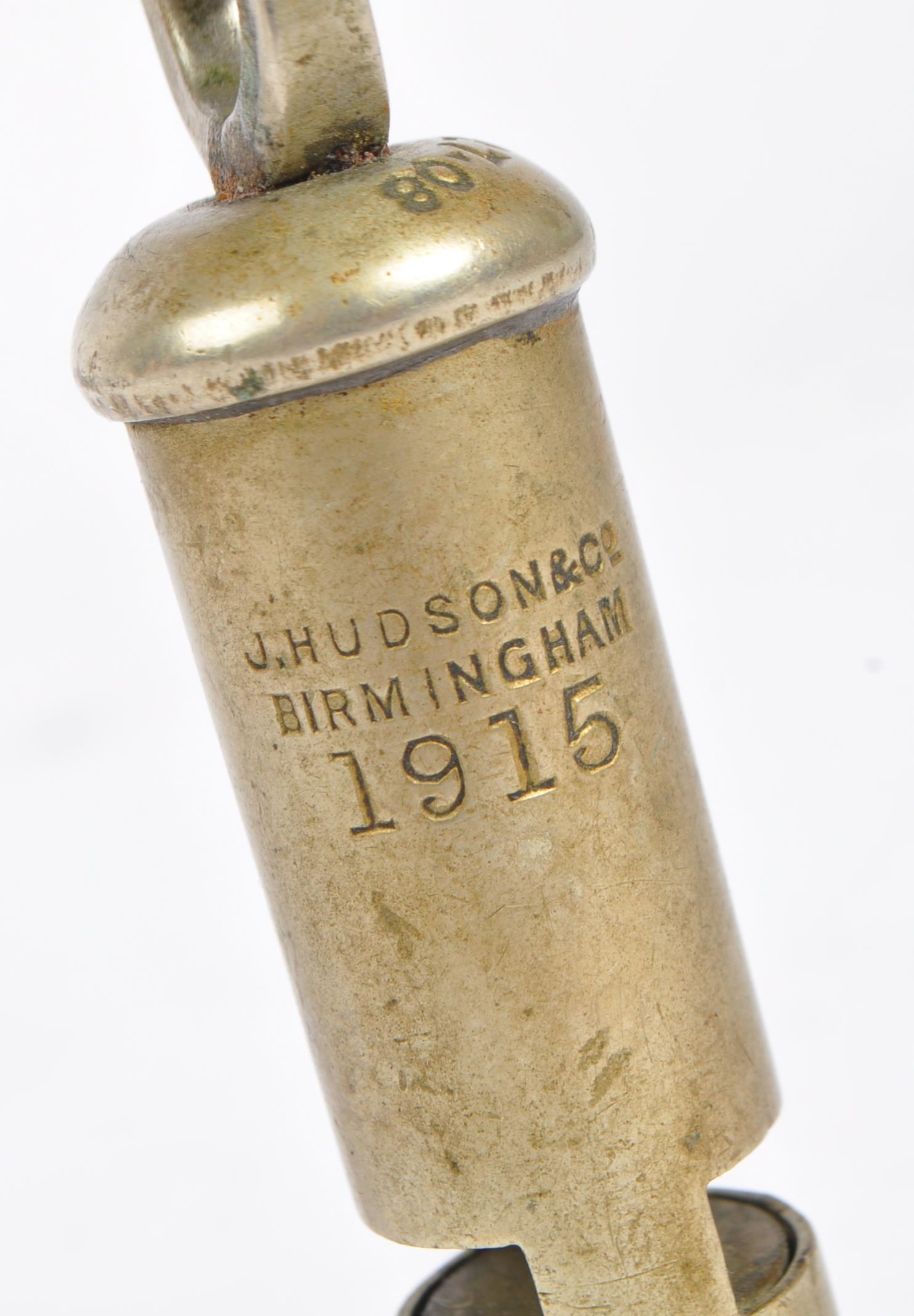 1915 POLICE WHISTLE BY J HUDSON & COMPANY BIRMINGHAM - Image 2 of 4