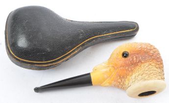 VINTAGE 20TH CENTURY MEERSCHAUM BIRD SMOKING PIPE