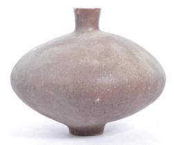 LARGE 20TH CENTURY STUDIO POTTERY SQUAT BULBOUS VASE