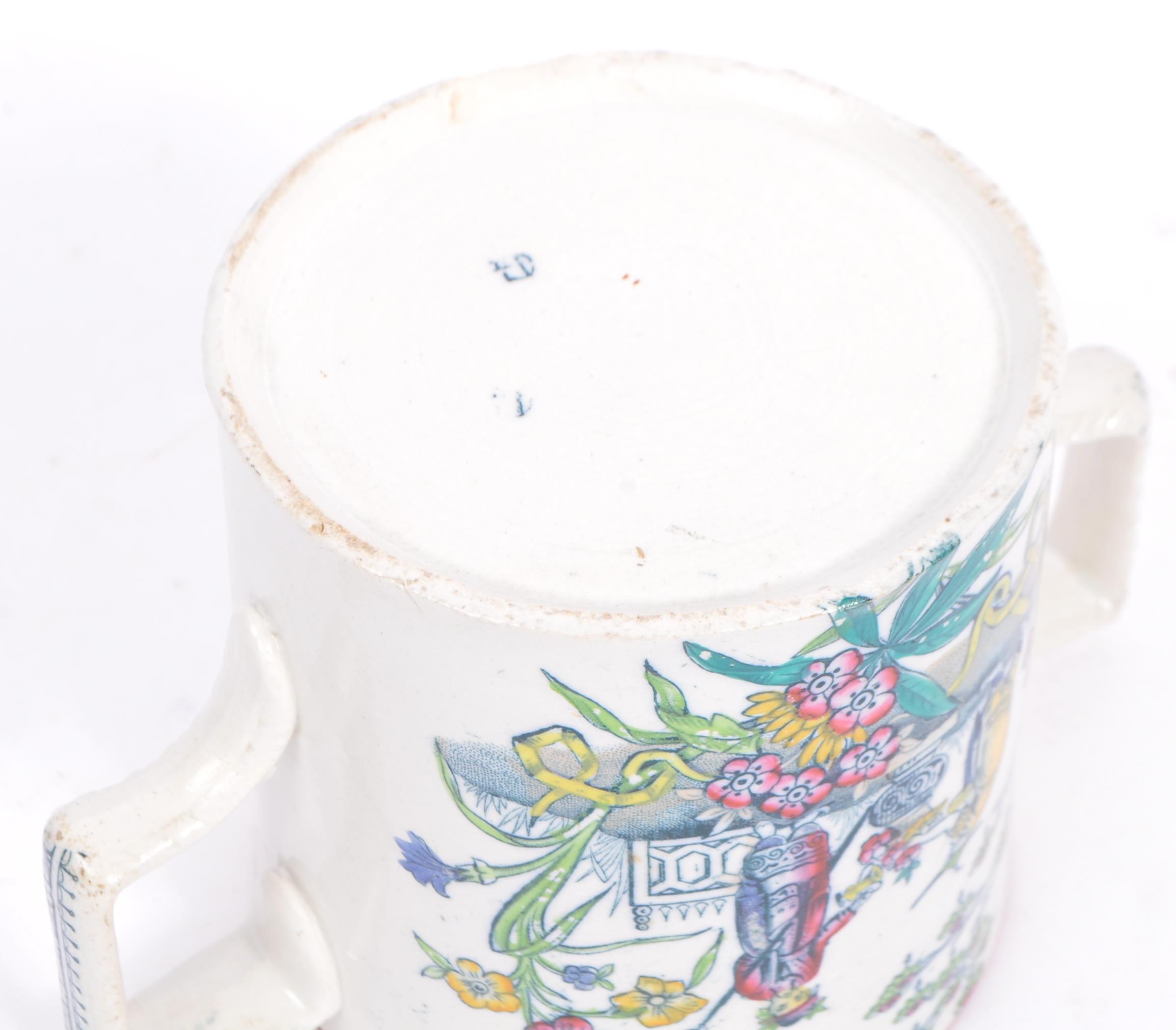 19TH CENTURY STAFFORDSHIRE TWIN HANDLED LOVING CUP - Image 7 of 7