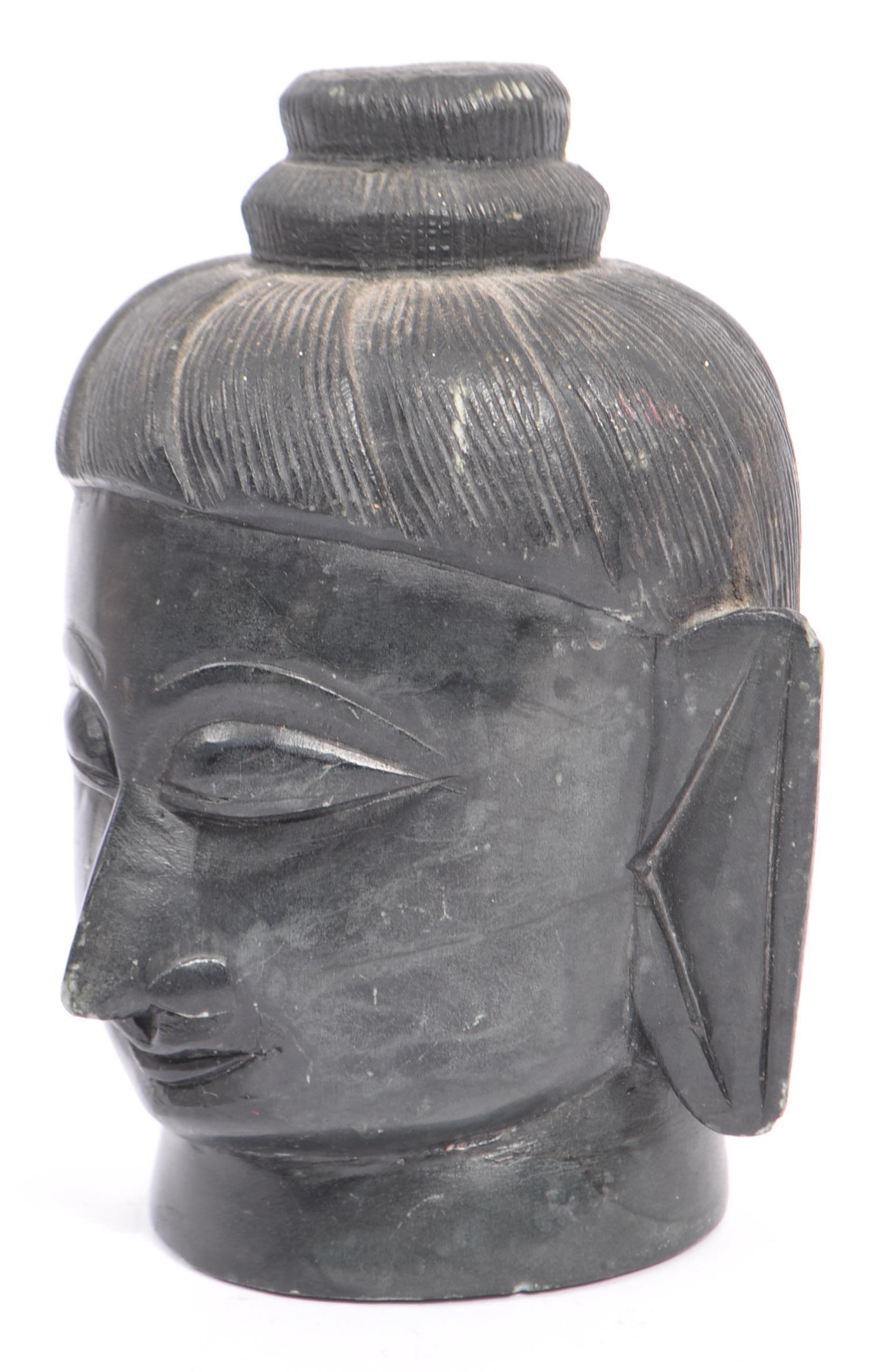 TWO CONTEMPORARY BUDHA & PHRENOLOGY FIGURE HEADS - Image 4 of 5