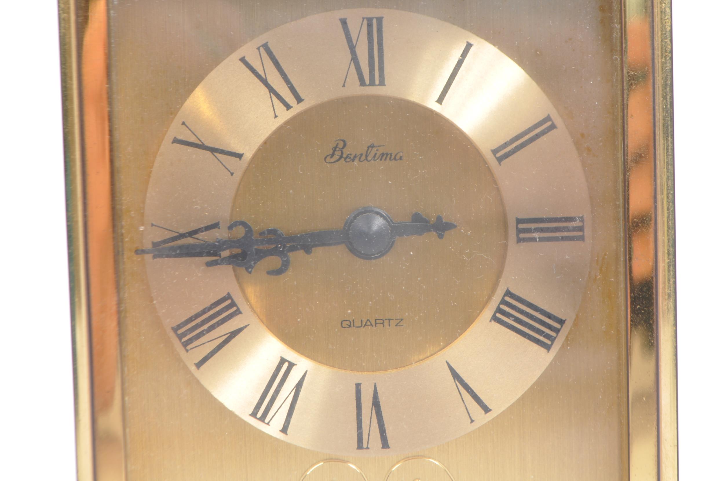 VINTAGE BENTIMA BRASS CASED CARRIAGE CLOCK - Image 6 of 6