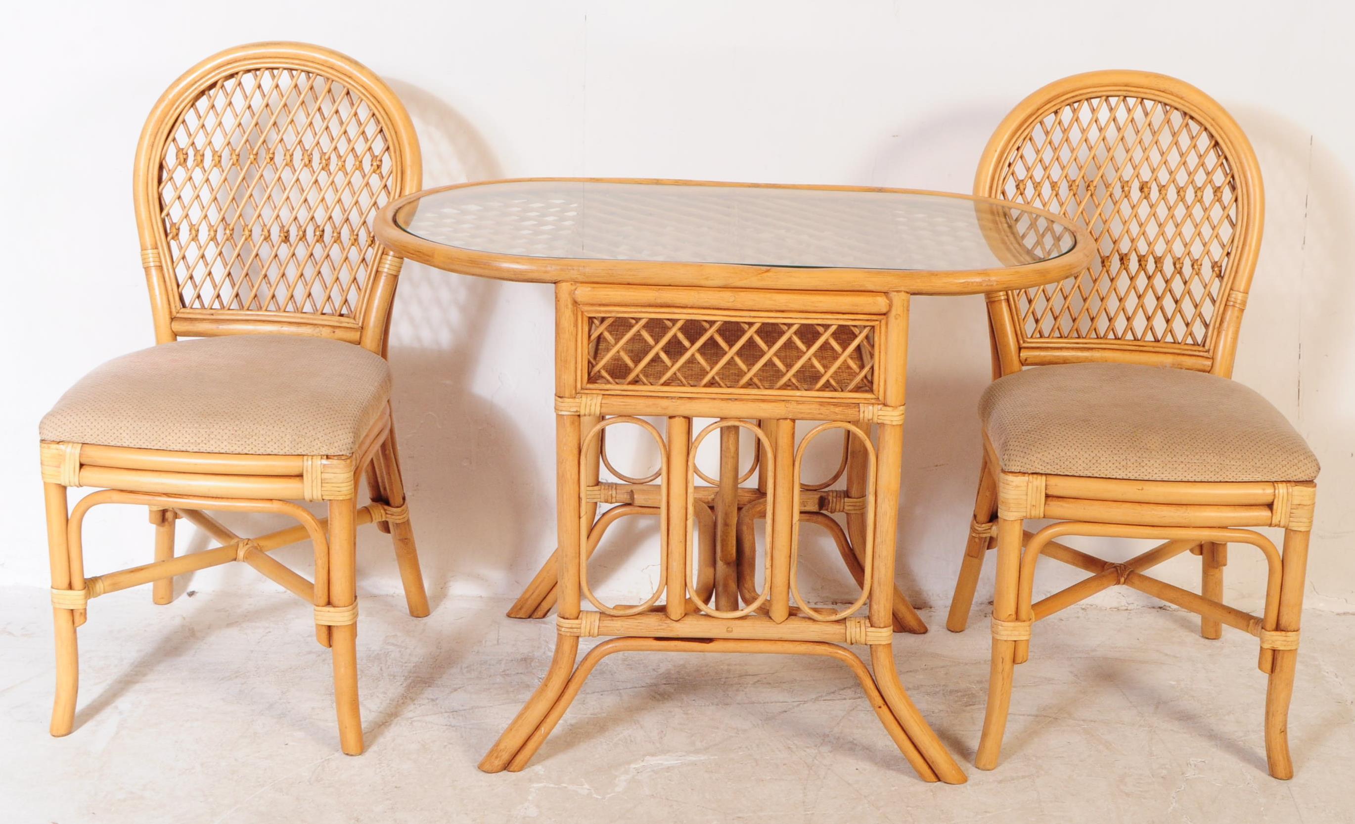 CONTEMPORARY DARO ITALIAN STYLE BAMBOO DINING SUITE - Image 2 of 8