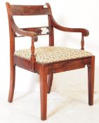 19TH CENTURY REGENCY MAHOGANY DESK CHAIR ARMCHAIR