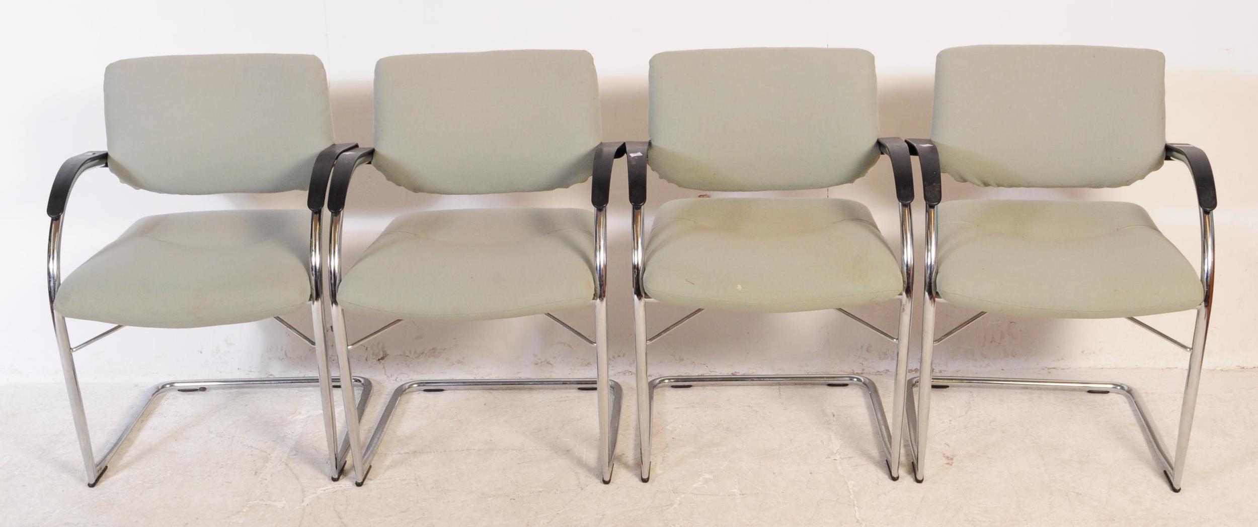 SET OF FOUR CONTEMPORARY VISAVIS VITRA OFFICE ARMCHAIRS - Image 2 of 8