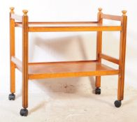 VINTAGE 20TH CENTURY REPRO YEW WOOD BUTLERS TROLLEY