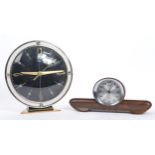 TWO MID CENTURY ALARM CLOCKS BY METAMEC & RHYTHM