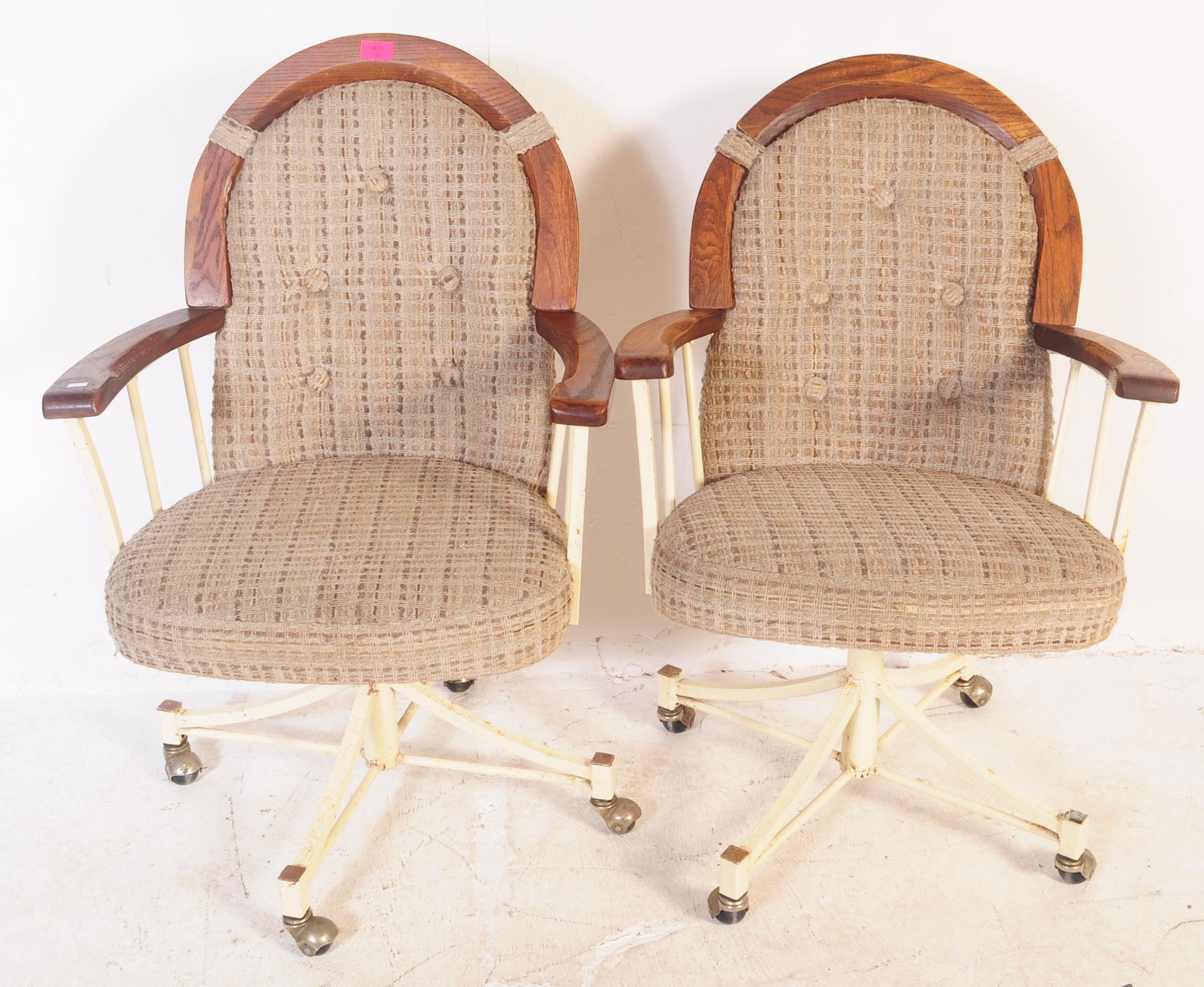 MID CENTURY ;PAIR OF DAYSTROM OFFICE SWIVEL CHAIRS - Image 2 of 6