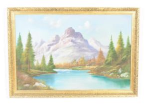 VINTAGE 1975 FRAMED OIL ON CANVAS PAINTING BY ANDREW CURTIS
