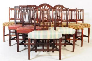 COLLECTION OF TEN 19TH CENTURY MAHOGANY DINING CHAIRS