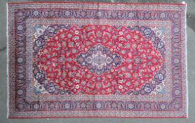 CENTRAL PERSIAN KASHAN CARPET FLOOR RUG