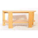 CONTEMPORARY DESIGNER OAK LOW TV STAND COFFEE TABLE