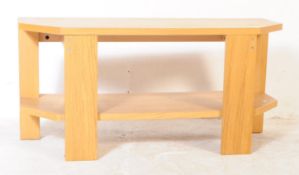 CONTEMPORARY DESIGNER OAK LOW TV STAND COFFEE TABLE