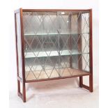 VINTAGE 20TH CENTURY GLAZED TEAK DISPLAY CABINET