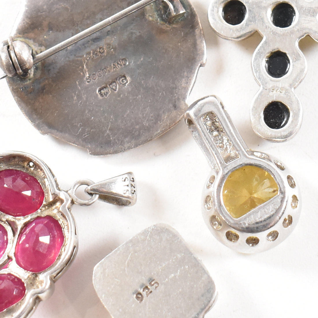 COLLECTION OF 925 SILVER & GEM SET JEWELLERY - Image 4 of 6